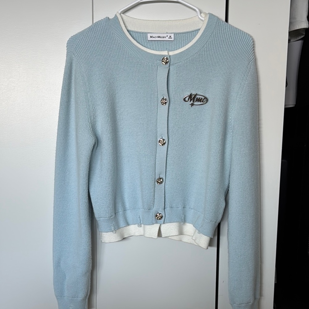 Miu Miu Light Blue Women's Sweater